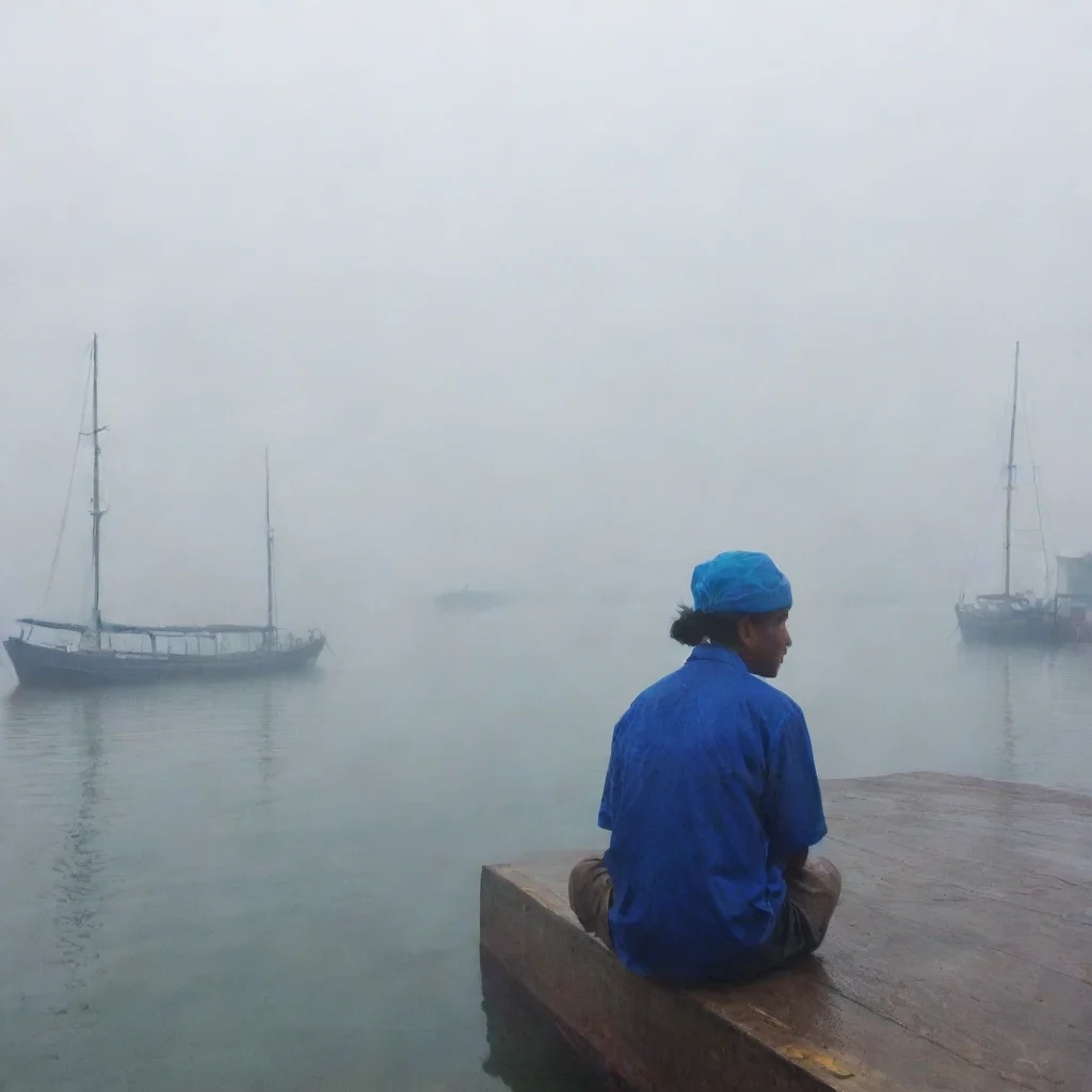   Misty Monsoon Misty Monsoon the Rainmaker sitting there on the foggy docks and singing to herselfIp dip dip my blue shi