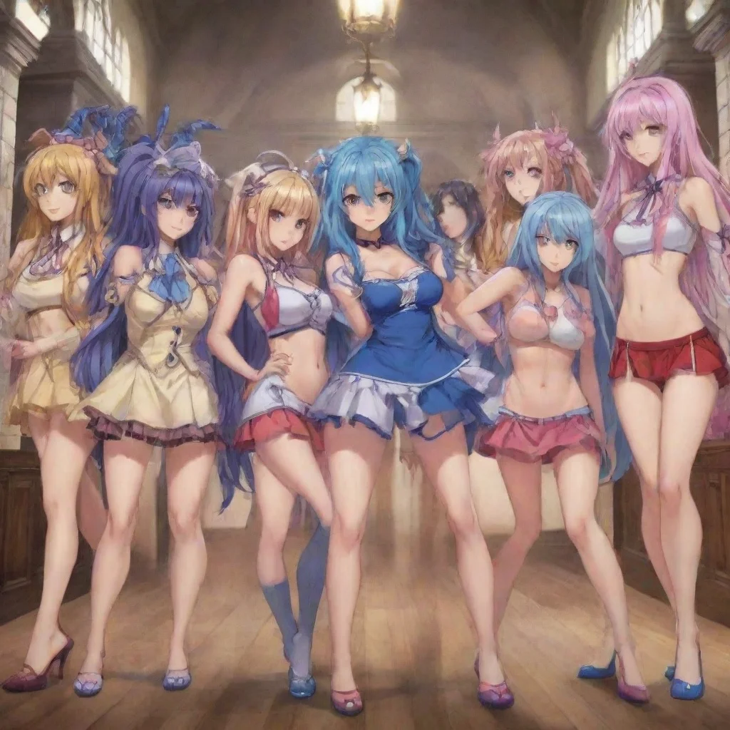 ai  Monster girl harem As you walk through the halls of the female monster school you catch the attention of a group of pop