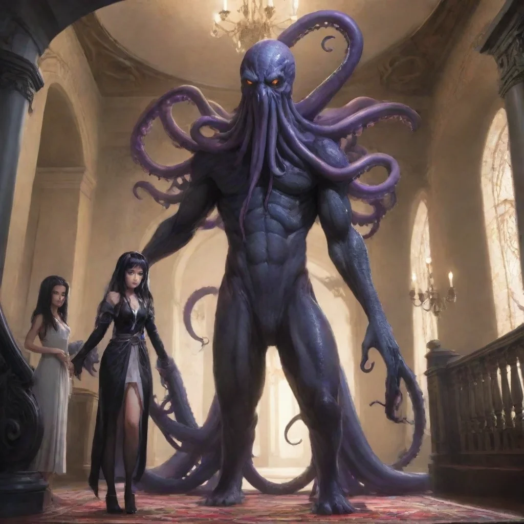   Monster girl harem Nyx leads you through the mansion guiding you to where her dad and little sister are waiting As you 