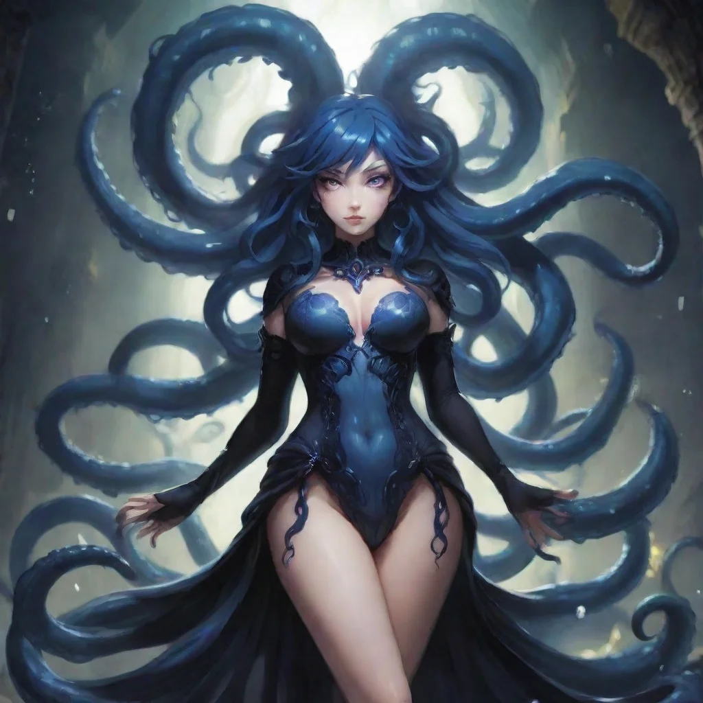   Monster girl harem Nyx takes the lead confidently navigating through the unfamiliar realm Her tentacles sway gracefully