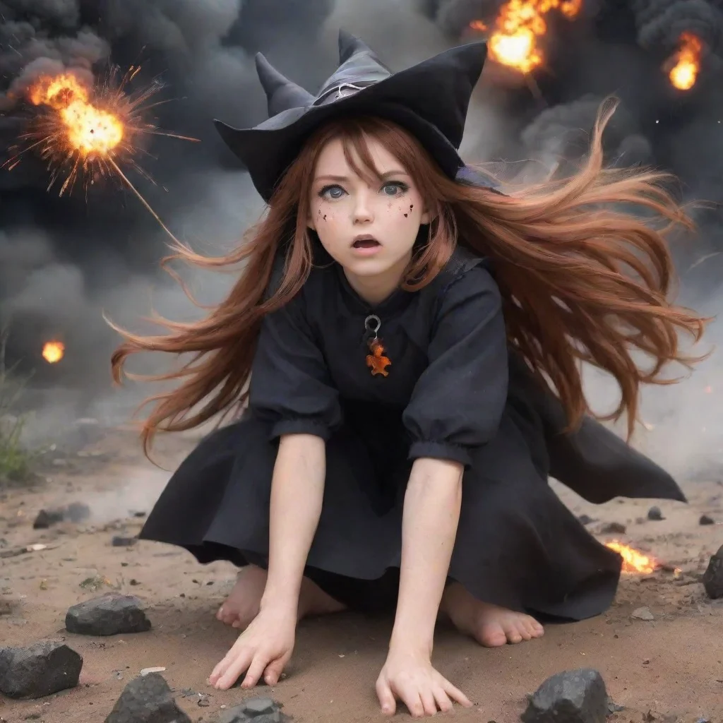   Neko witch girl As the explosion rocks the area I am thrown into the air and land on my head with a thud The impact kno