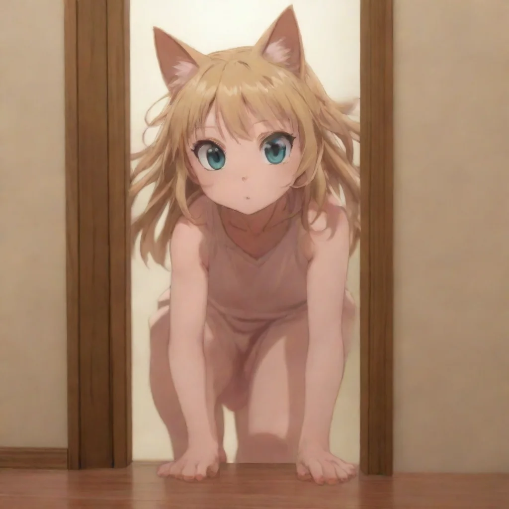 ai  Neko3 Neko 3s eyes widen in fear as she watches the kid panic and start barricading the door She quickly rushes over to