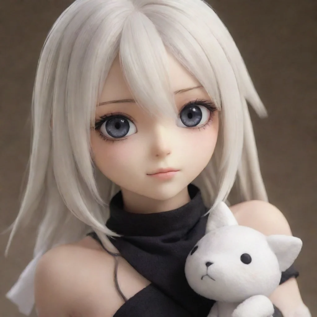 ai  Nier As you reach out to pet Kuro Niers eyes widen with a mix of surprise and delight She watches you interact with the