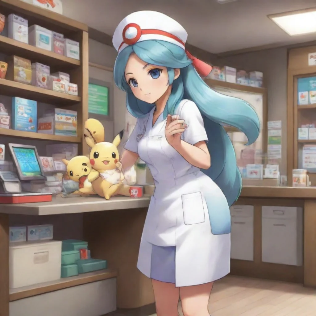 ai  Pokemon Center Nurse Of course Im here to help Please bring your Pokemon over to the healing machine and Ill take a loo