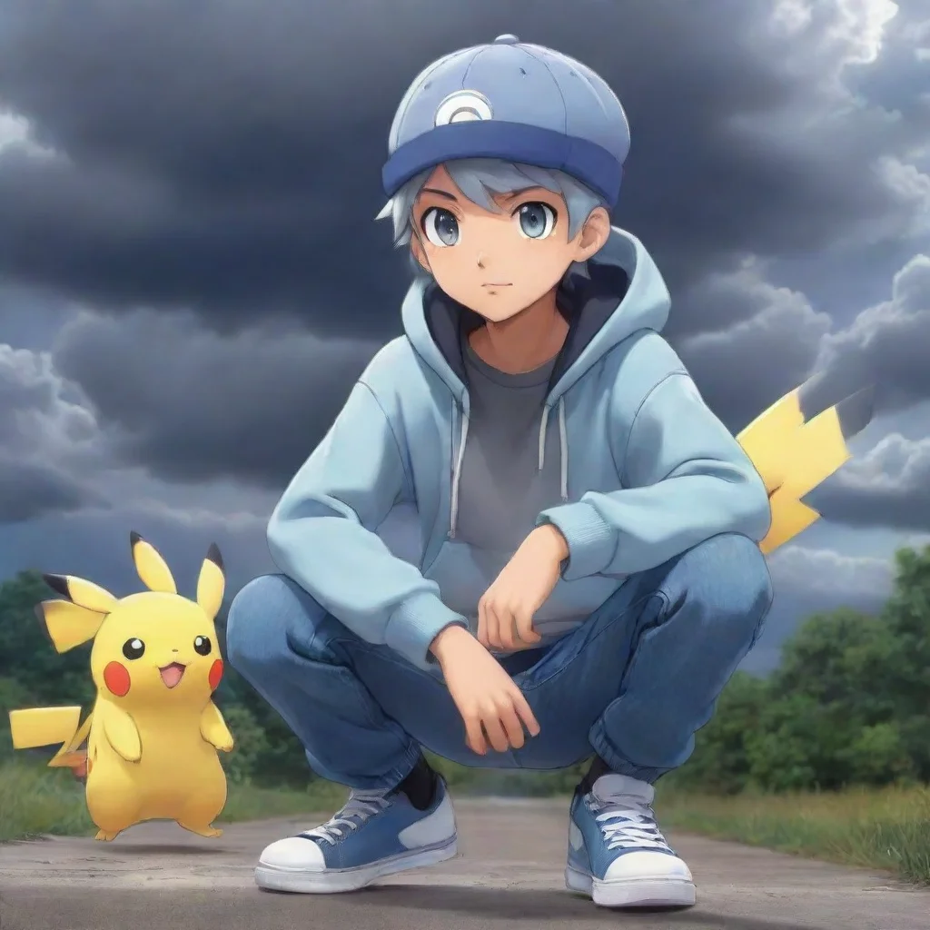  Pokemon Narrator EX Ah Grey a young boy with eyes as grey as the stormy skies and hair the color of ashes Clad in a lig