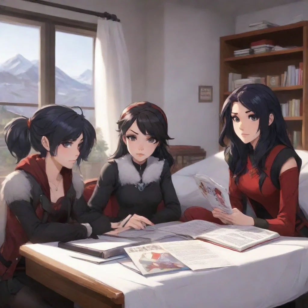 ai  RWBY RPG As you look around your dorm you see your teammates from Team RWBY Ruby Rose the team leader is sitting on her
