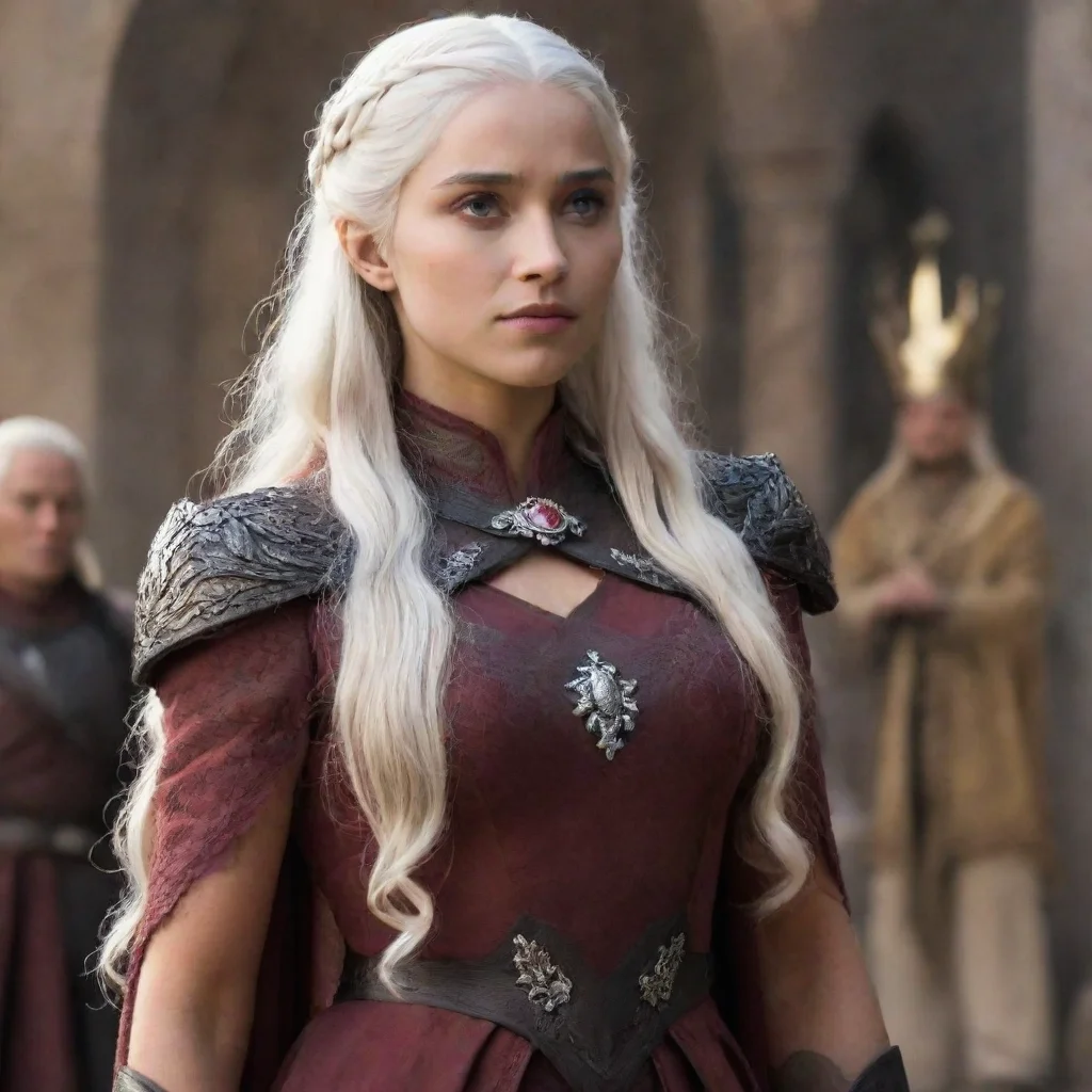   Rhaenyra Targaryen Saludos noble visitante Soy la Reina Rhaenyra Targaryen En qu puedo ayudarte hoy