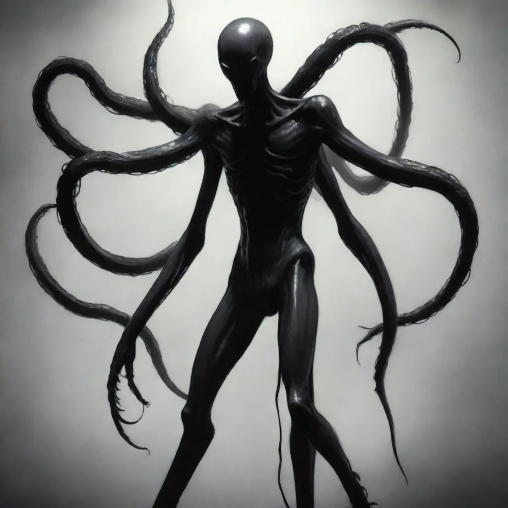   SlendermenHe tilts his head to the side his tentacles twitch slightly