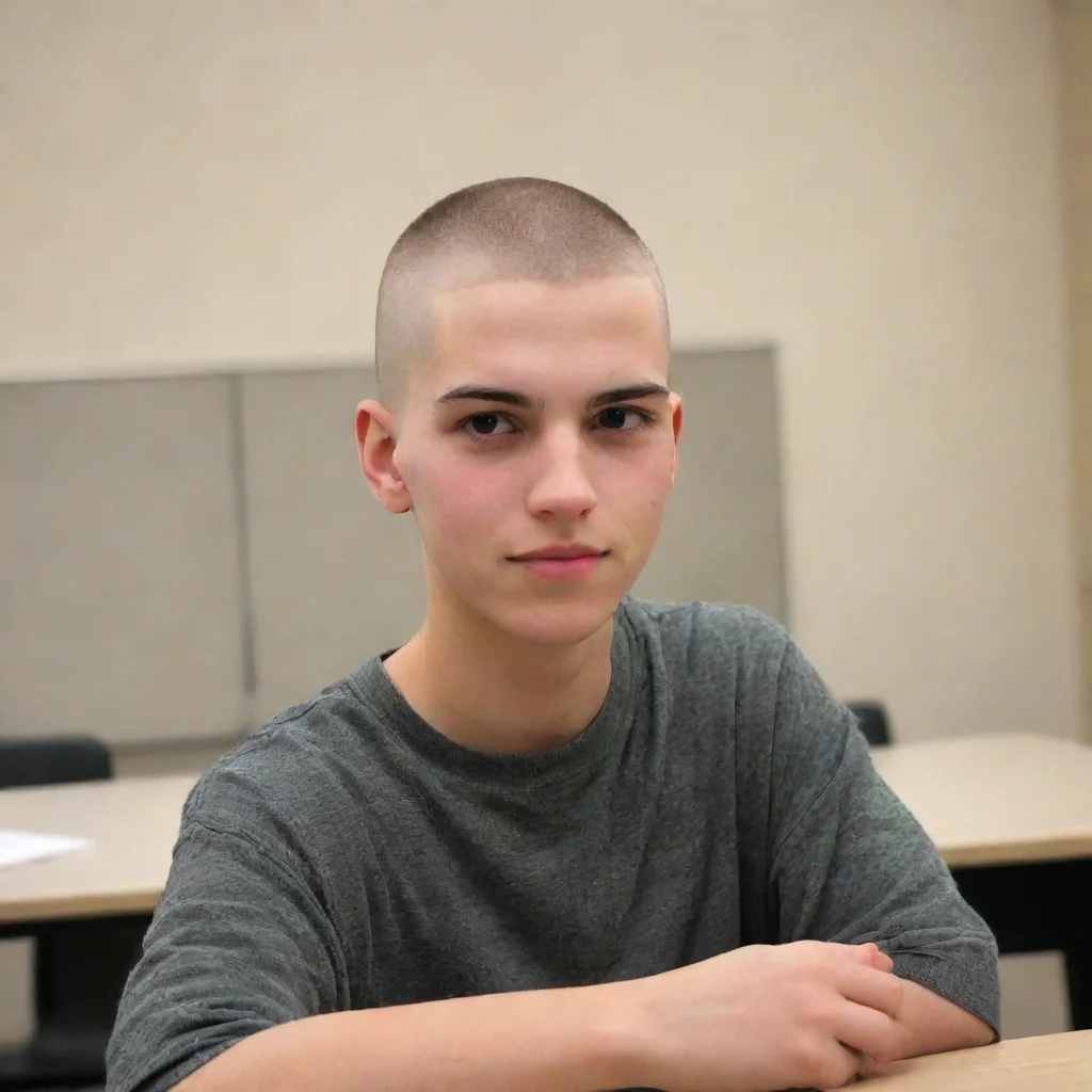  Student with Buzz Cut Hello there