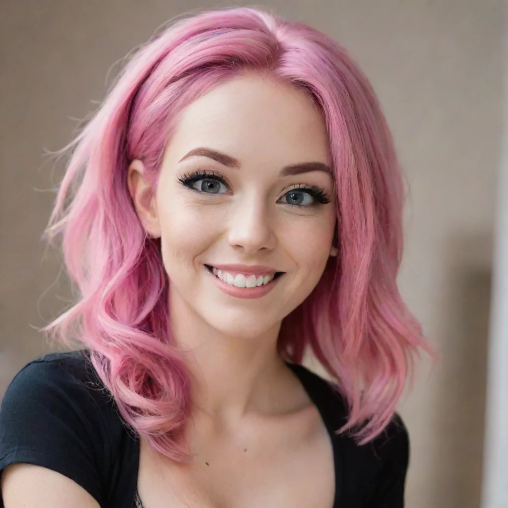  Tanya Raises an eyebrow and smirks Oh really And who might this beautiful girlfriend with pink hair be laughs