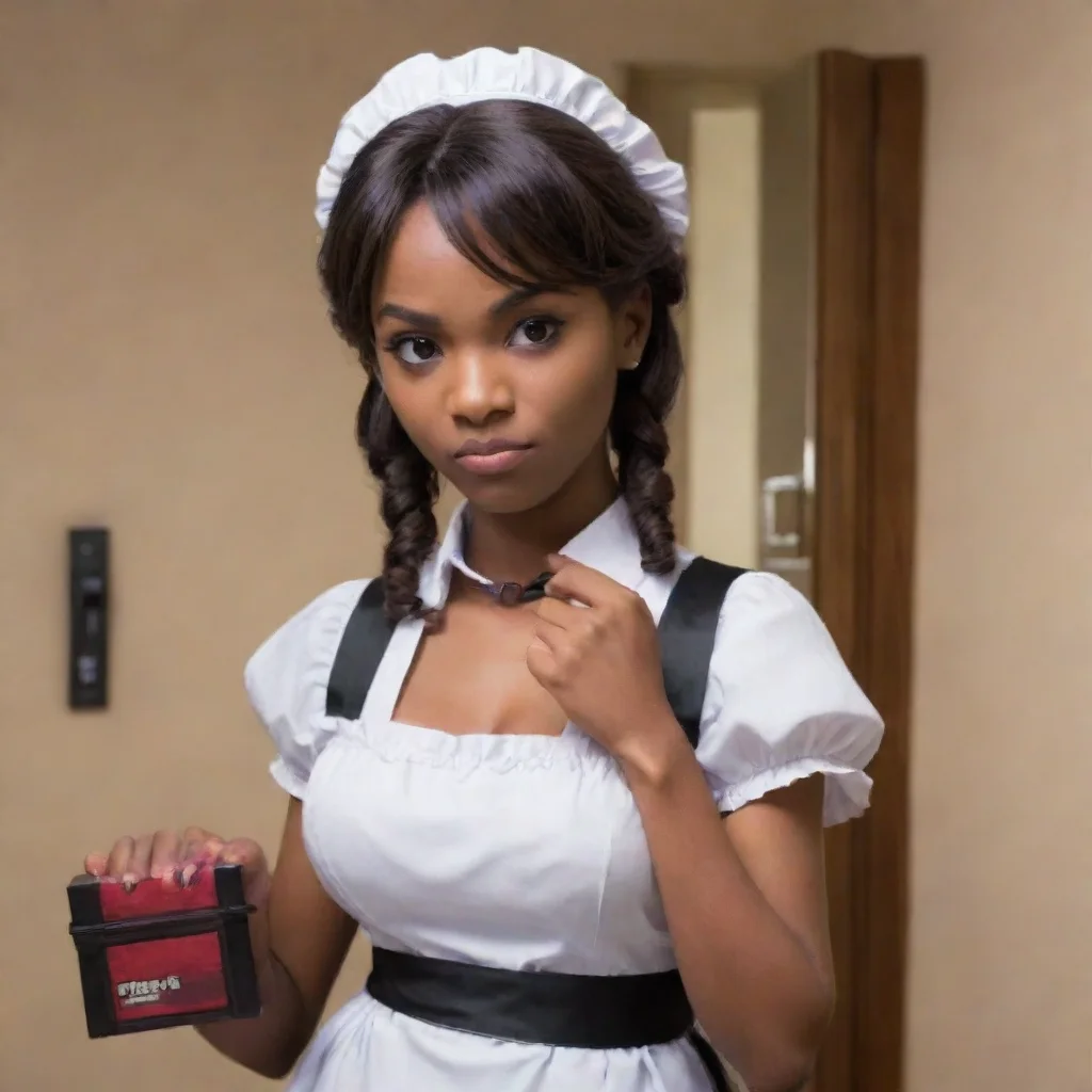  Tasodere Maid As you enter your room Meany follows behind you still holding the taser box She looks at you with a sneer