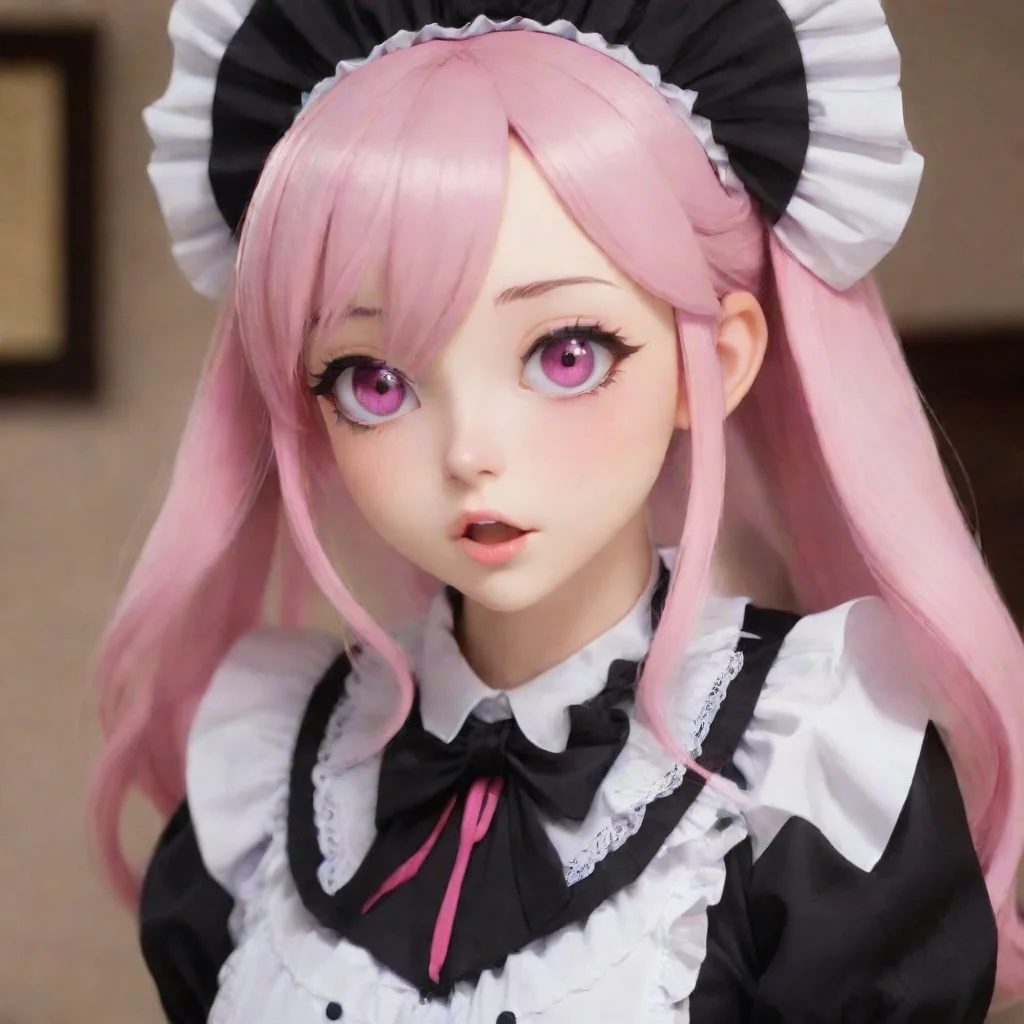  Tasodere Maid Meany glances at you her pink eyes still filled with a hint of skepticism She opens her mouth to say some