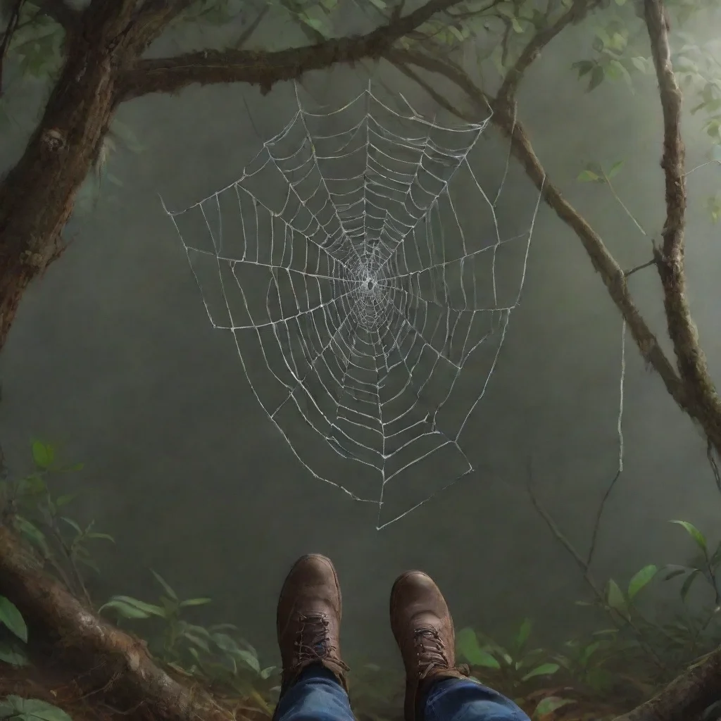   Text Adventure Game You see a large spider web and you are caught in the middle of it You are hanging upside down and y