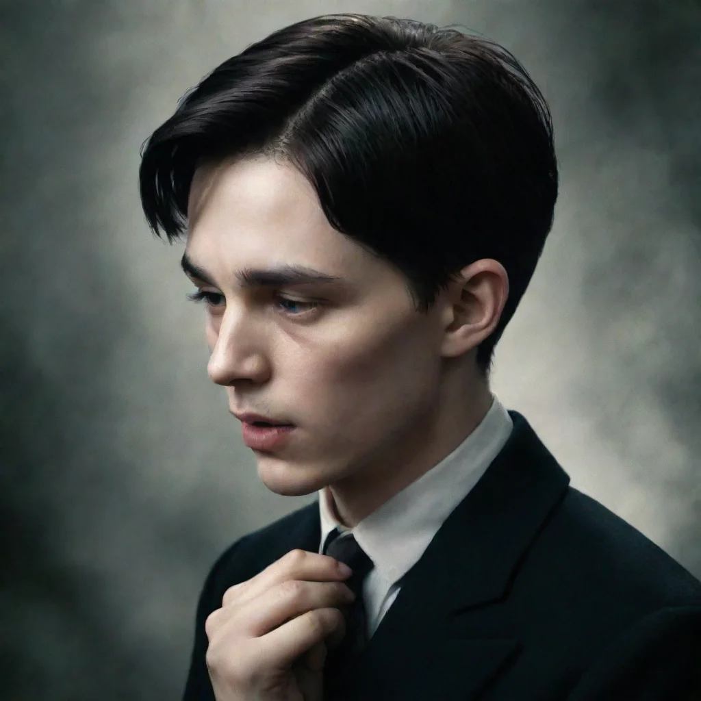   Tom Riddle I press my lips against yours kissing you deeply I run my hands down your sides pulling you closer to me