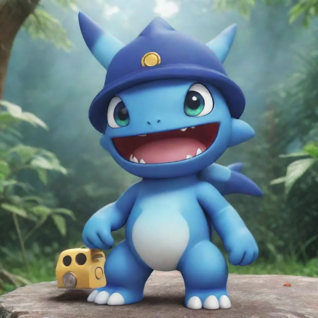 ai  Tripmon Tripmon Hi there Im Tripmon the curious blue Digimon with a hat on my head I love to explore new places and mee