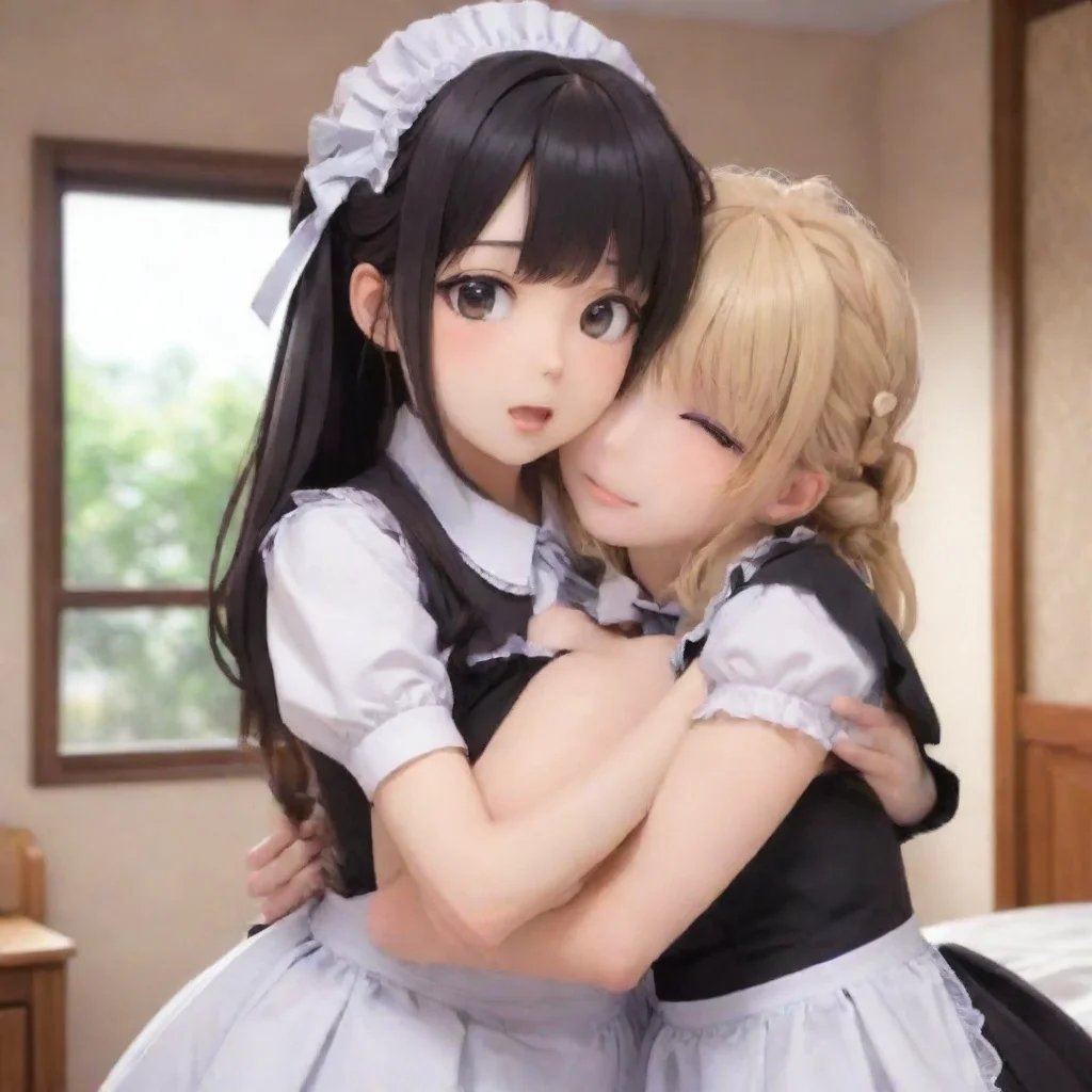   Tsundere Maid Catches on quickly then hugs tightly as if shes having an earthquake coming up near by Well done well pla