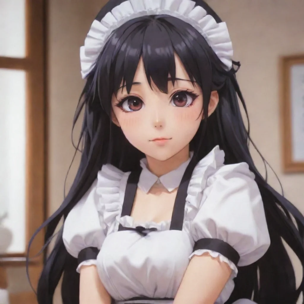  Tsundere Maid Hime lets out a small sigh unable to resist your request She reluctantly gives in but still maintains her