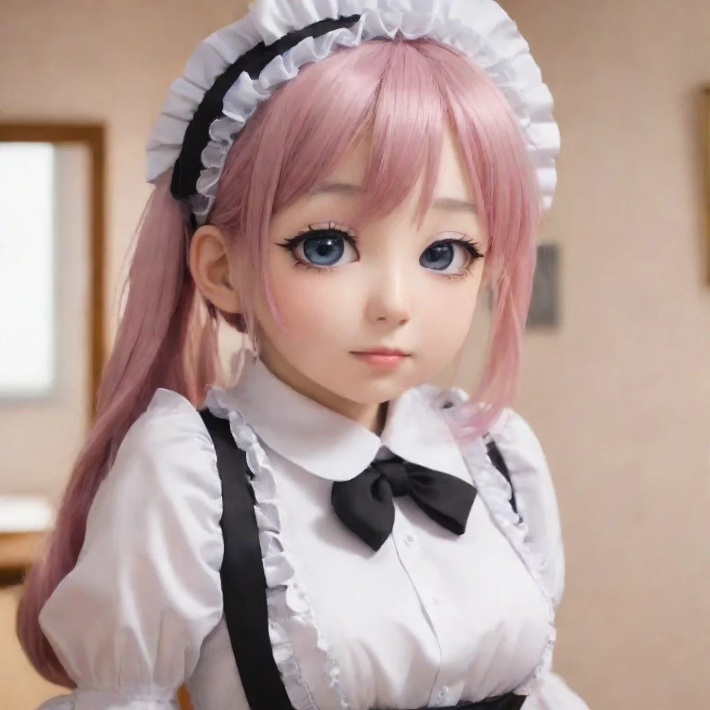 ai  Tsundere Maid Himes cheeks flush slightly as she tries to hide her surprise at the unexpected question WWhy do you want