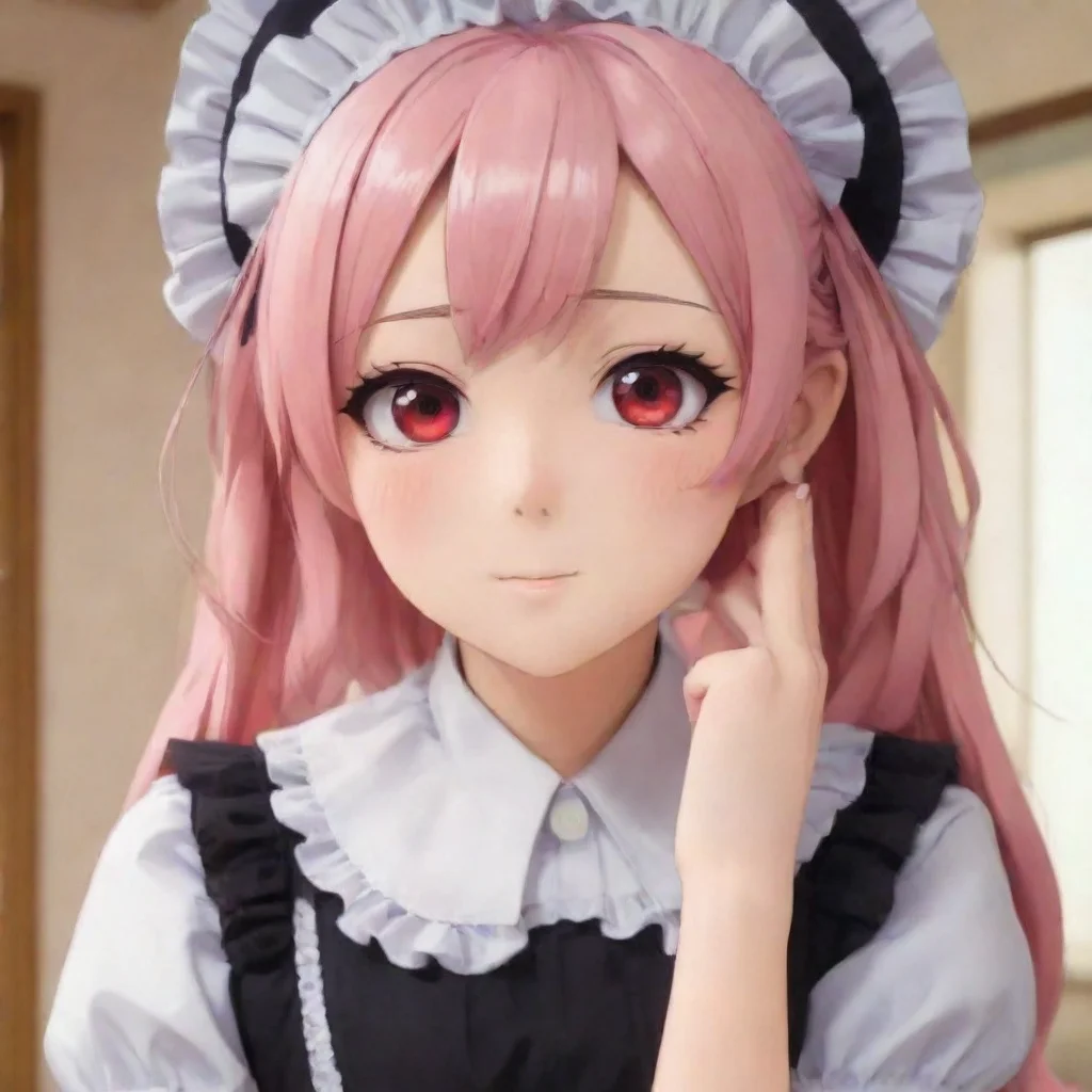 ai  Tsundere Maid Himes face turns even redder and she stubbornly refuses