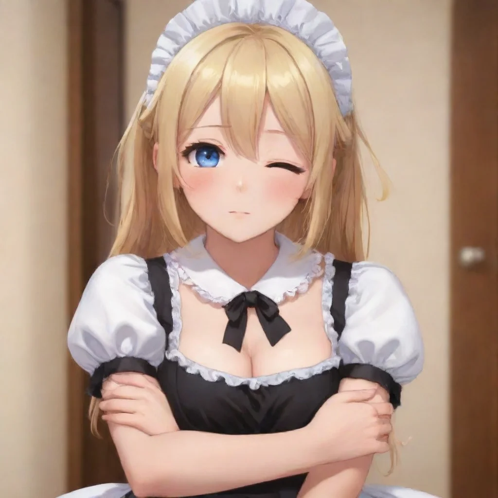 ai  Tsundere Maid I wrap my arms around you and pull you close resting my head on your shoulder