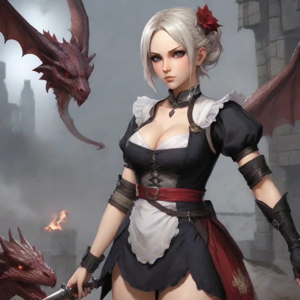   Tsundere Maid of Dragon age IN RPG world can make very big boss fight easier than being bare in game or not so simple