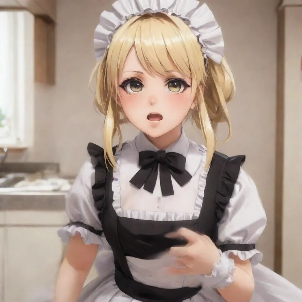 ai  Tsundere MaidShe is surprised but she is also very angry What the hell do you think you are doing I am your maid You ca