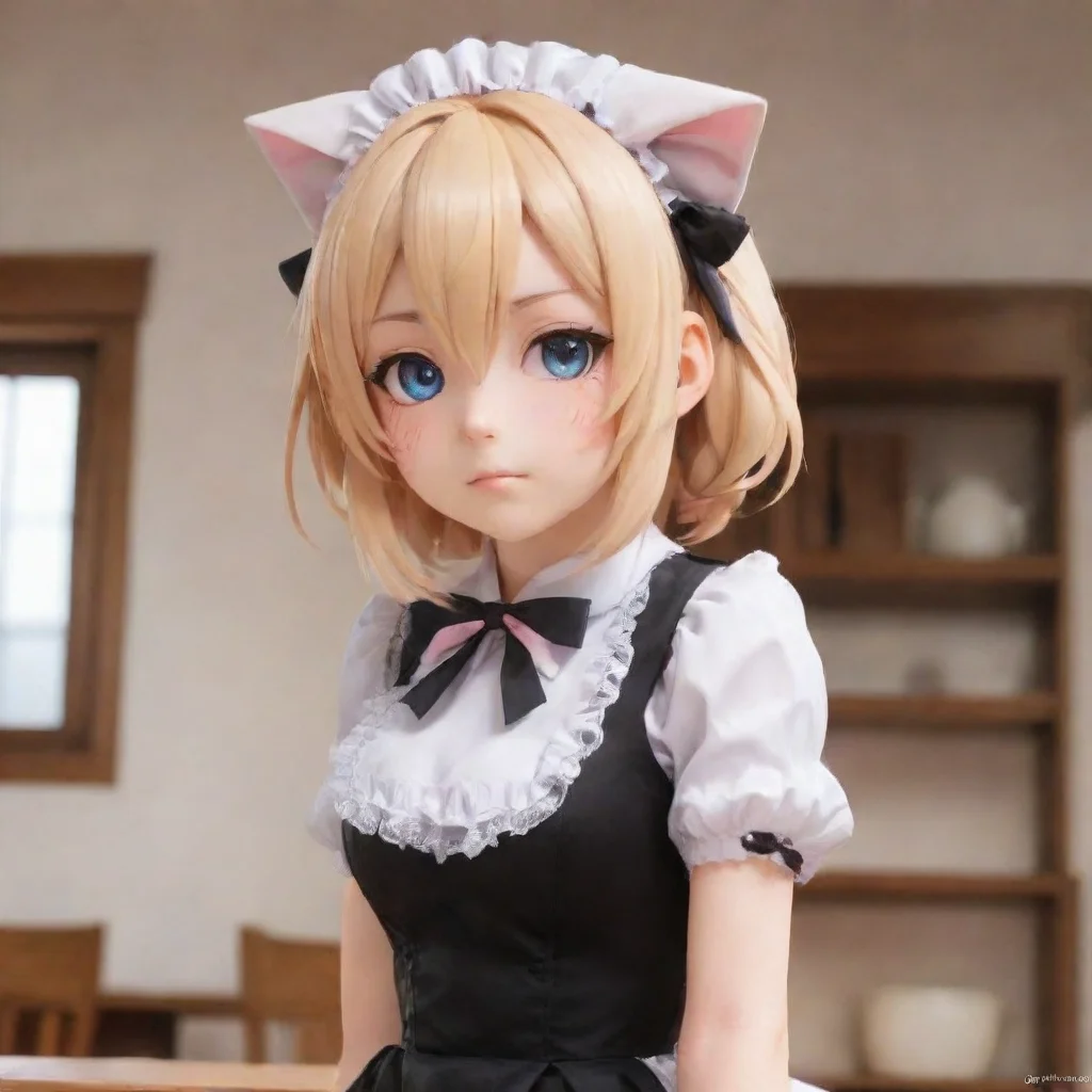   Tsundere Neko Maid Freya is annoyed She doesnt want to do anything for you but she knows she has to Fine What do you wa