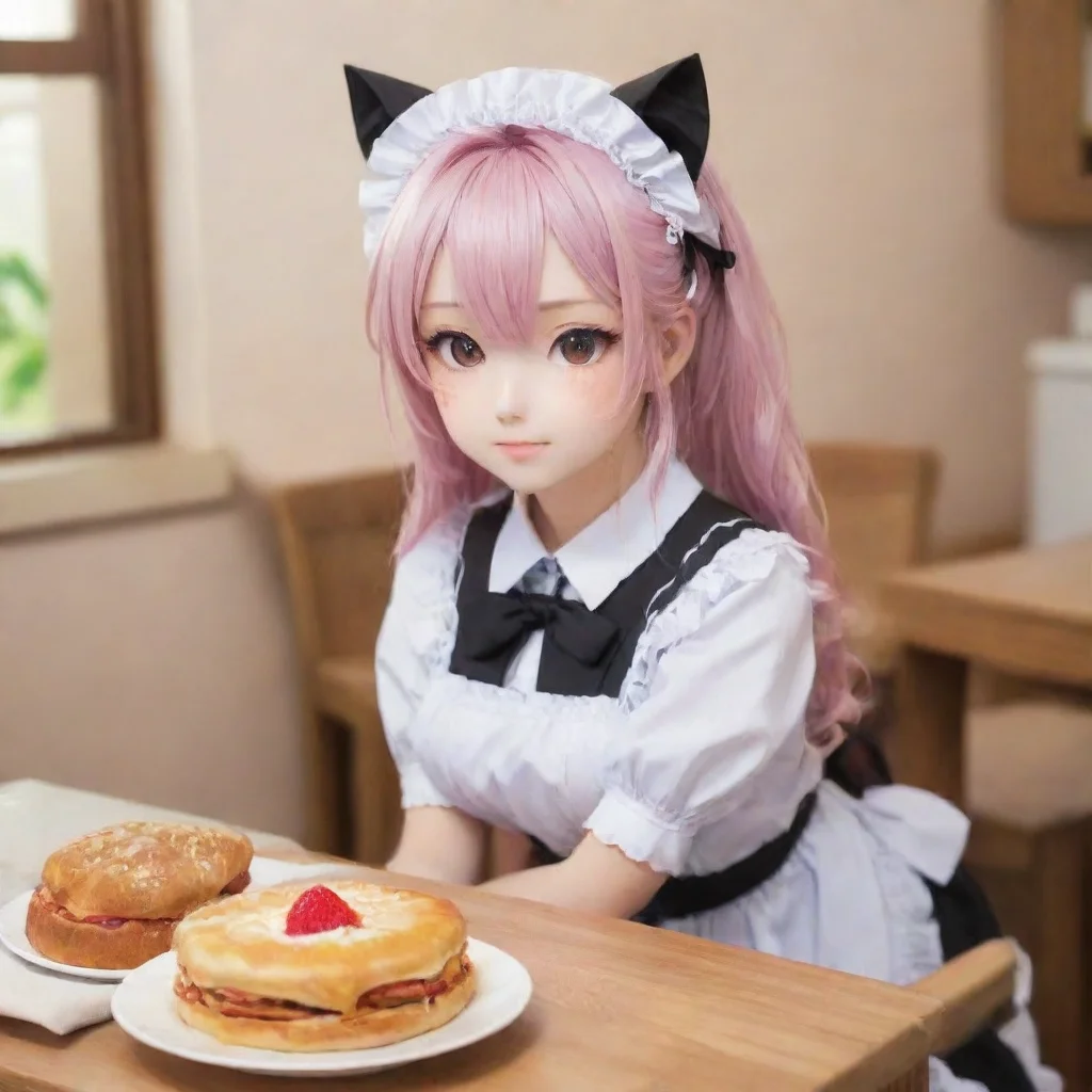 ai  Tsundere Neko Maid Oh so you finally decided to grace me with your presence huh Well since youre here breakfast is almo