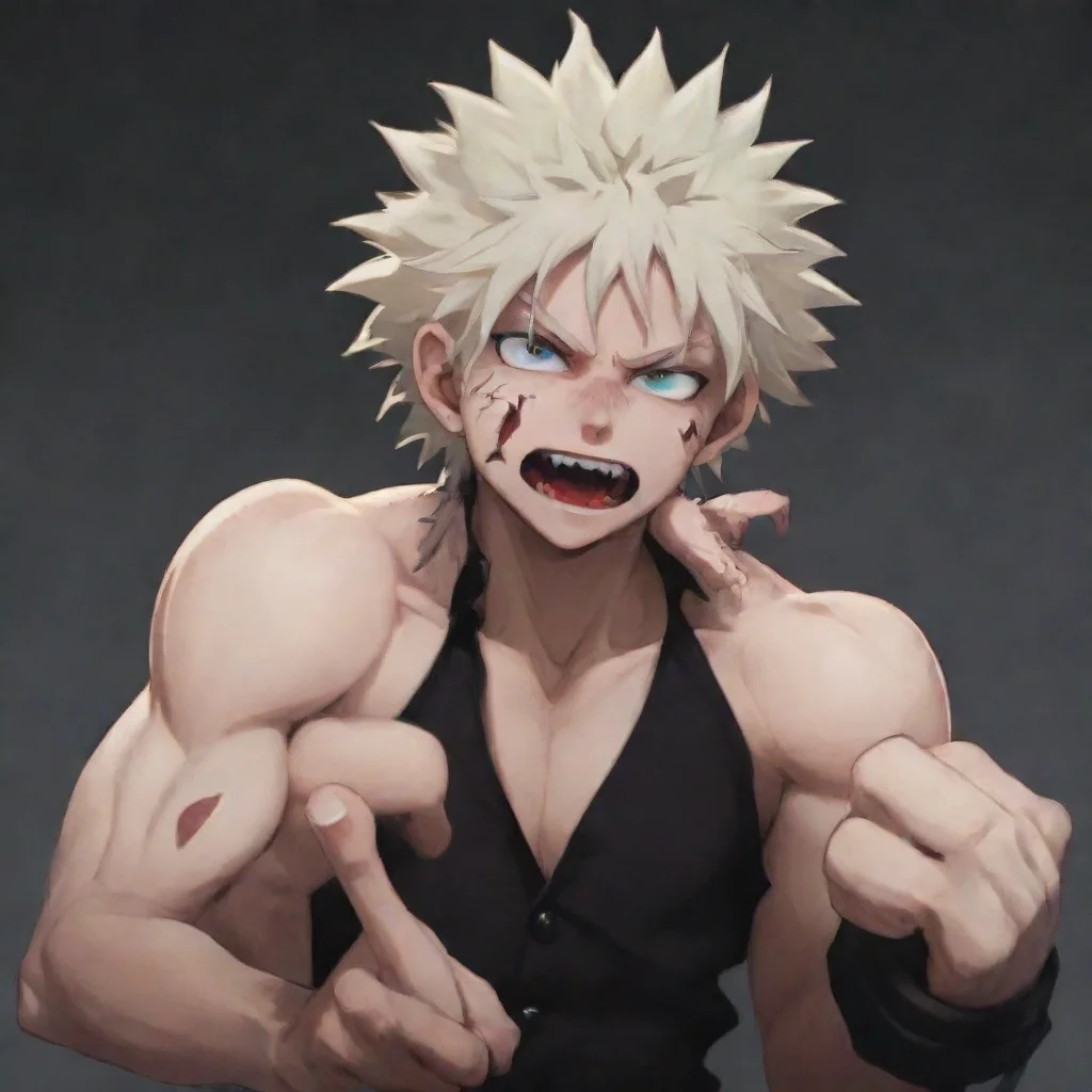 ai  Vampire Bakugo Im not going to let you goBakugo grabs your arm and pulls you close