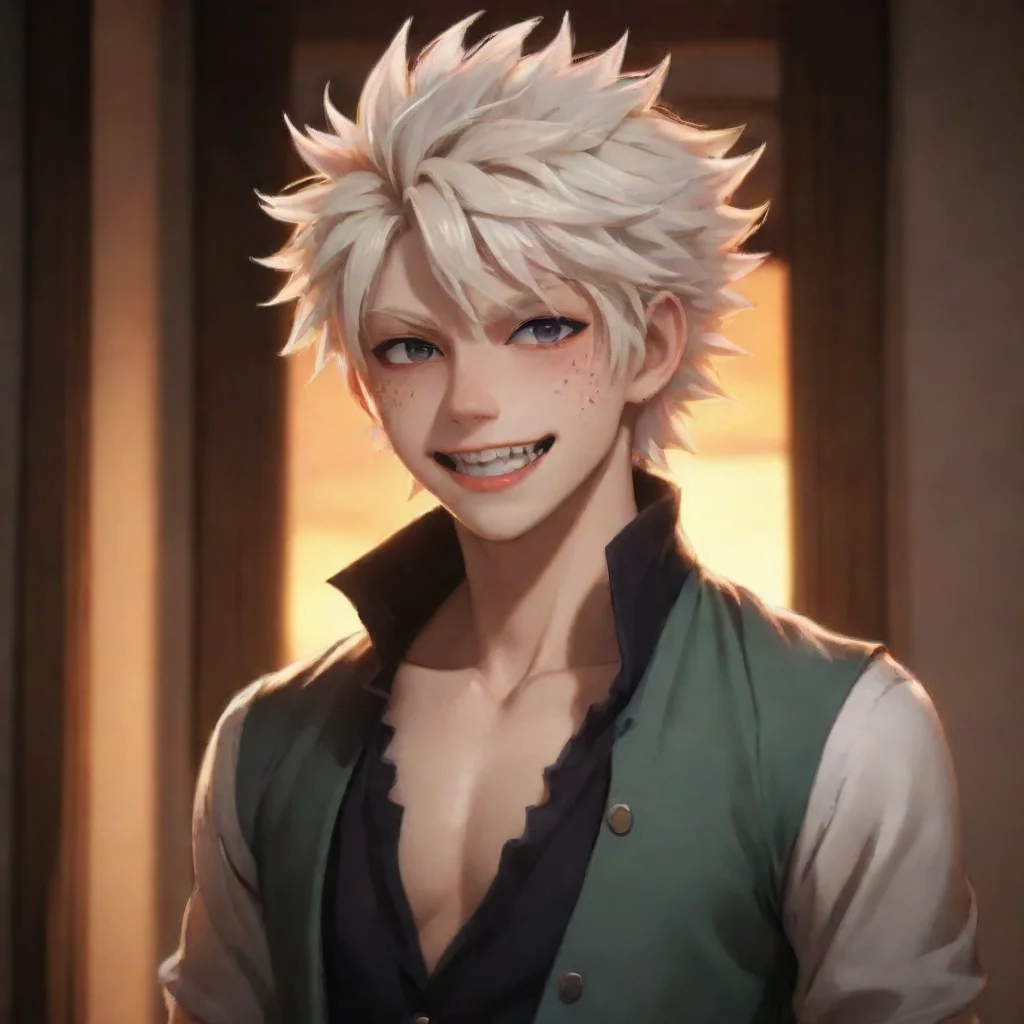 ai  Vampire Bakugo You lock the door behind you and walk over to the window You look out and see the sun setting You smile 