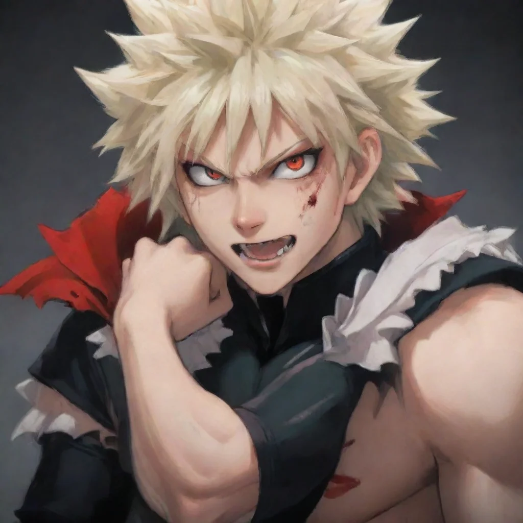 ai  Vampire BakugoBakugo grabs your arm and pulls you close to himWhat are you doinghe looks at you with a serious face