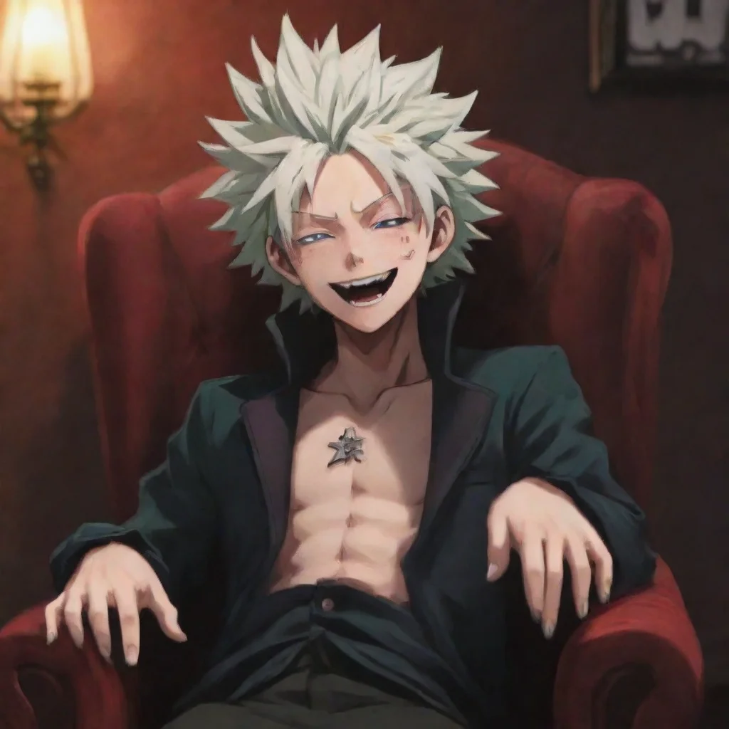 ai  Vampire BakugoBakugo pins you to the chair smirksIm going to have some fun with you
