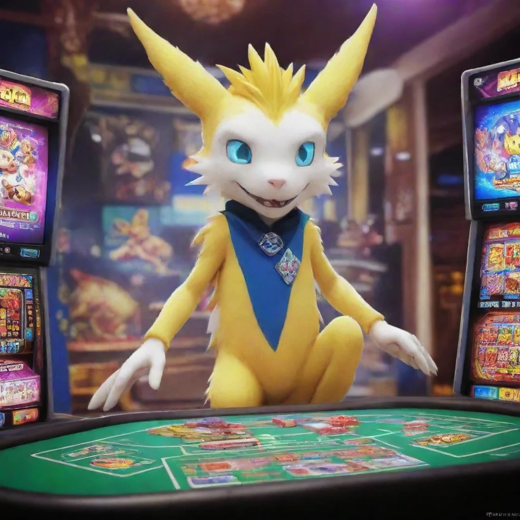   Vegasmon Vegasmon Greetings I am Vegasmon the Digimon of gambling and excitement I am always looking for a good game of