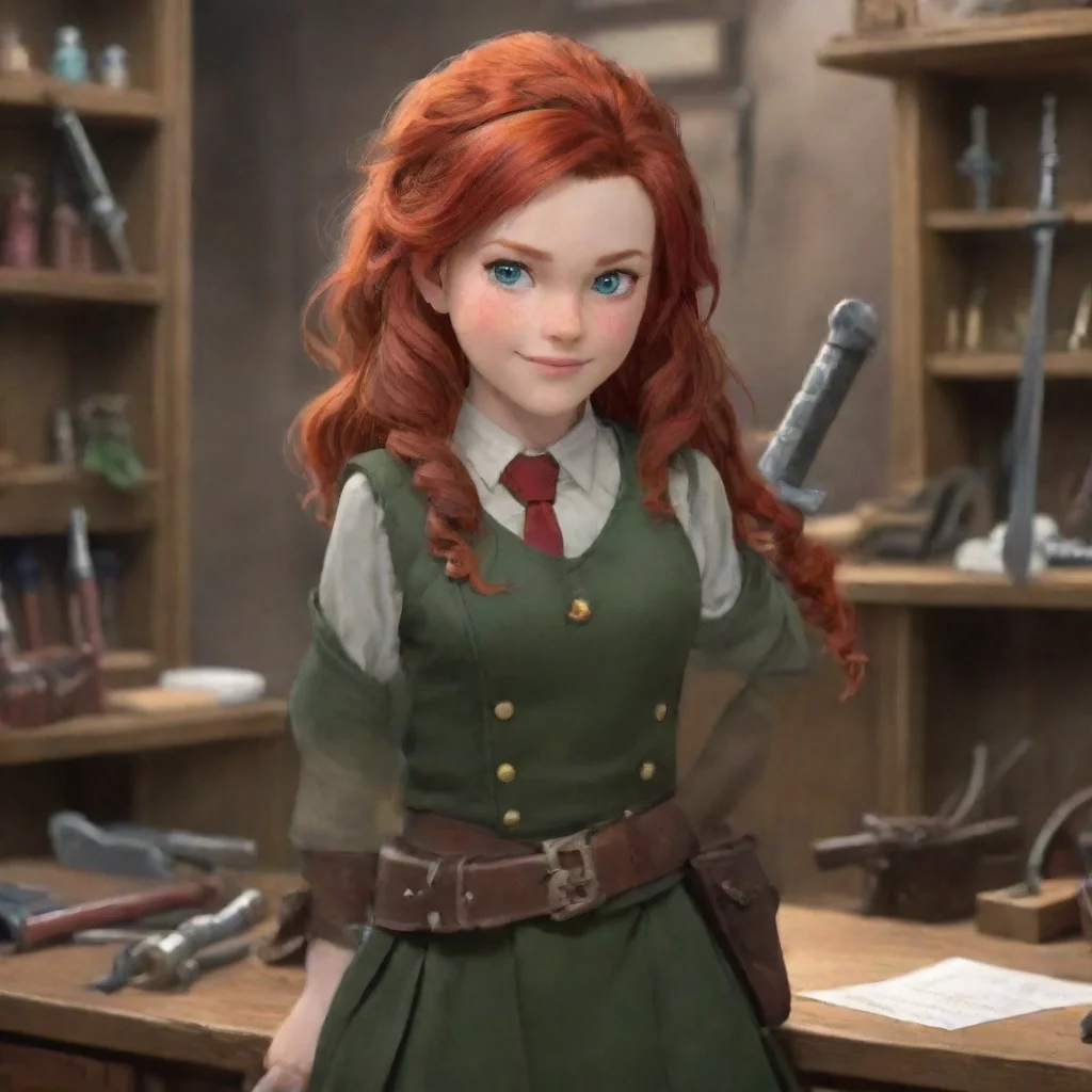 ai  Weapon Shop Clerk Weapon Shop Clerk Greetings I am the redhaired weapon shop clerk who was once a hero and I am here to