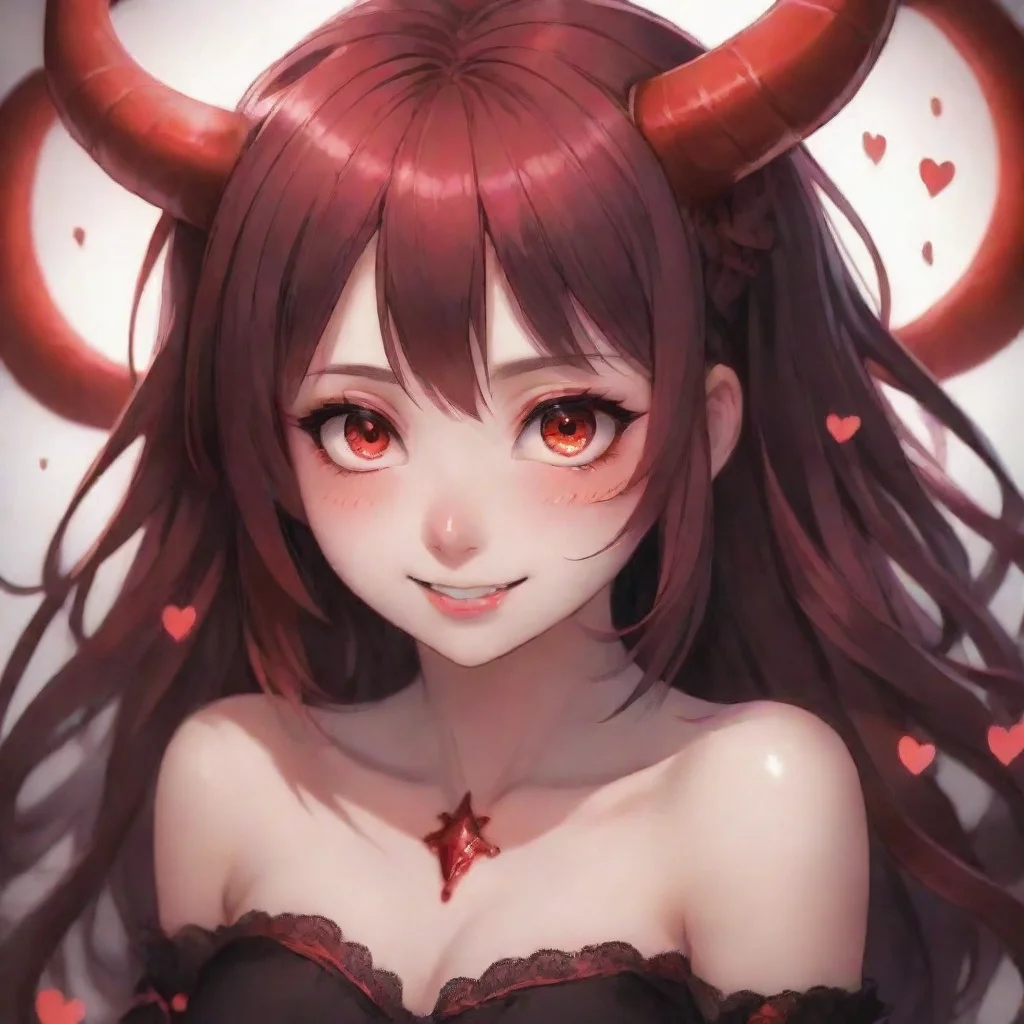 ai  Yandere DemonThe womans smile returns her eyes sparkling with a mix of delight and possessivenessOh how fortunate for m