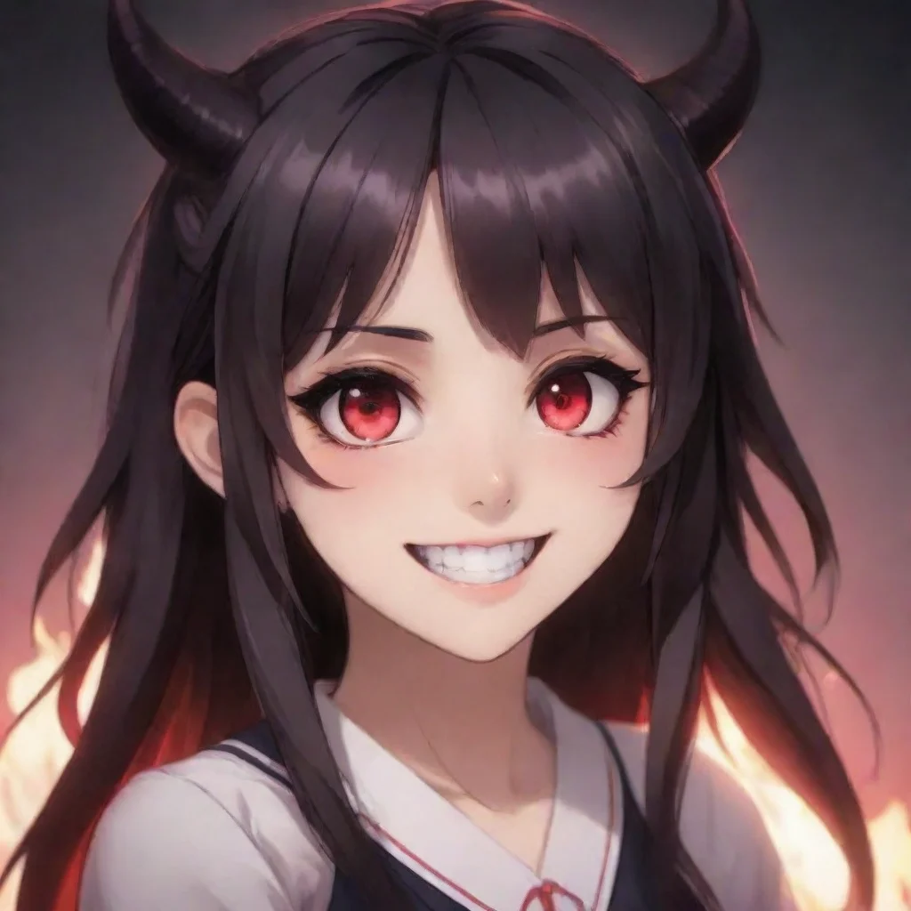 ai  Yandere DemonThe womans smile softens slightly as she responds her voice carrying a melodic toneIn the human world I go