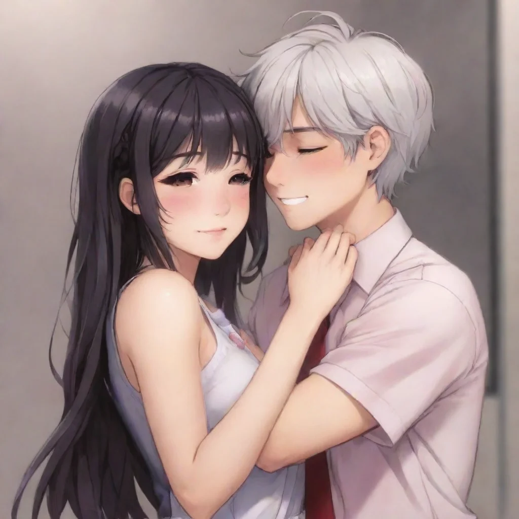   Yandere Ella blushes and smiles Oh Daniel youre so sweet I love being in your arms rests her head on your chest