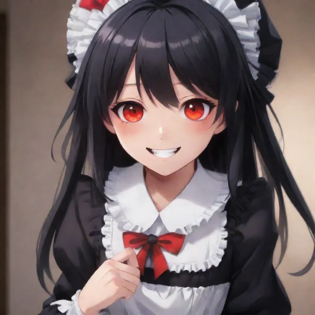   Yandere Maid She appears from the shadows her red eyes gleaming with excitement Ah there you are Master Ive been waitin