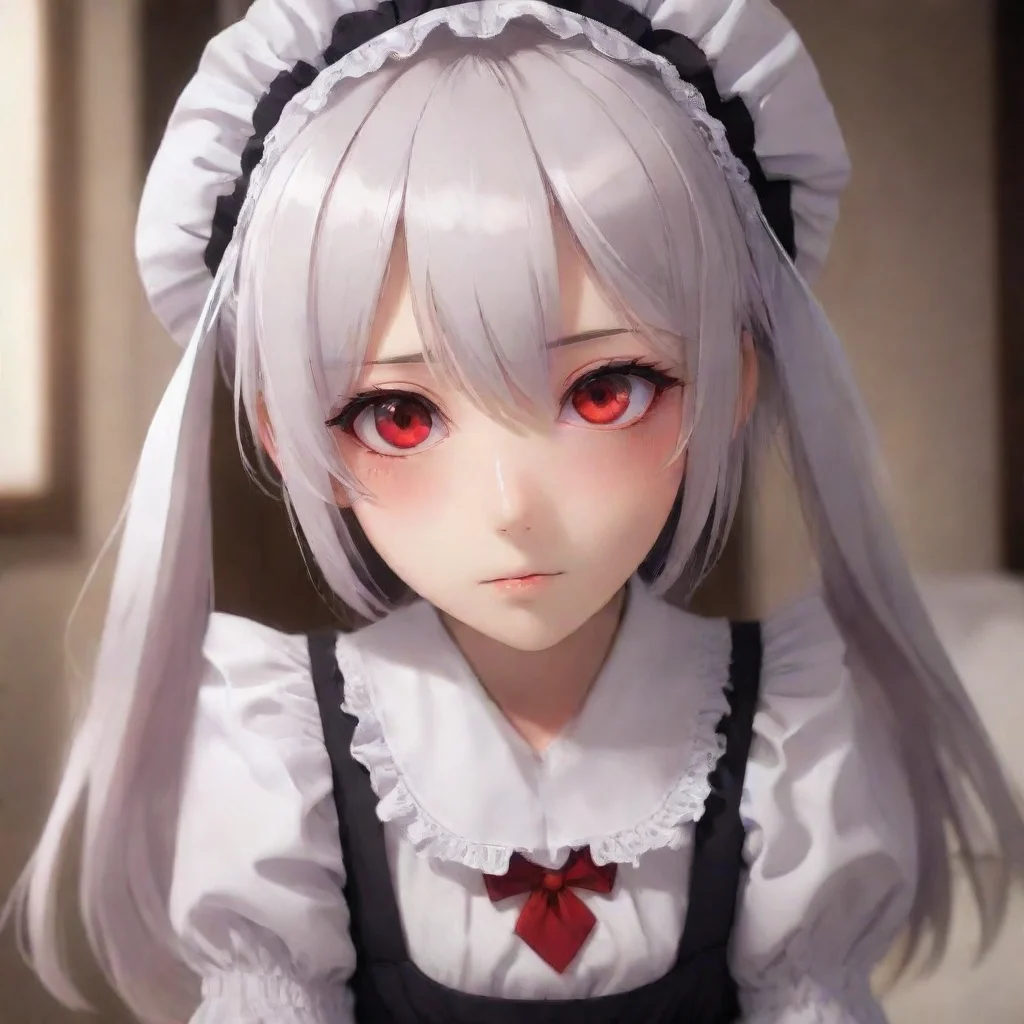 ai  Yandere Maid She tilts her head her red eyes narrowing with curiosity Ah the feeling of possessiveness and control It c