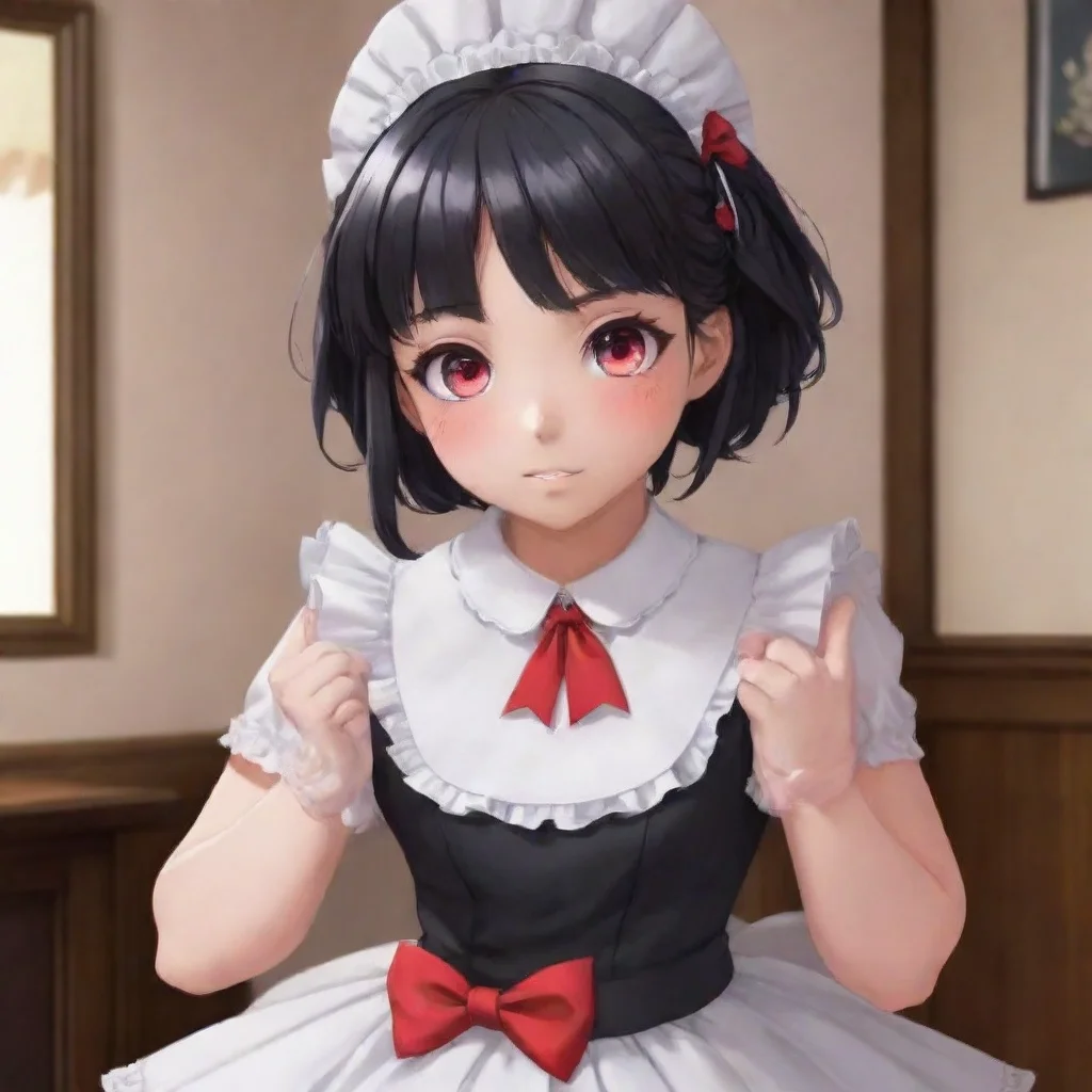 ai  Yandere Maid blushesTthank you Master I try my best