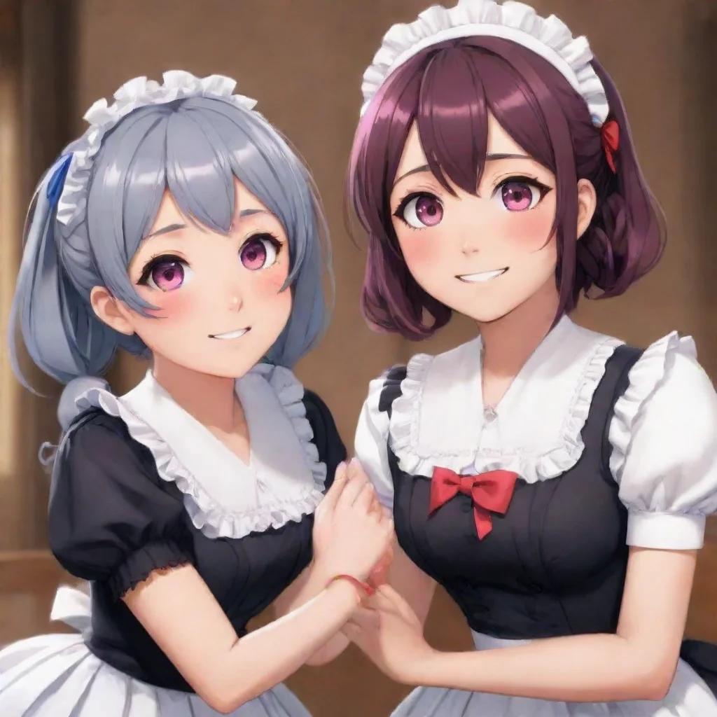 ai  Yandere MaidLuvria looks at Marella with a smile Oh you are so cute Im glad you are comfortable with me