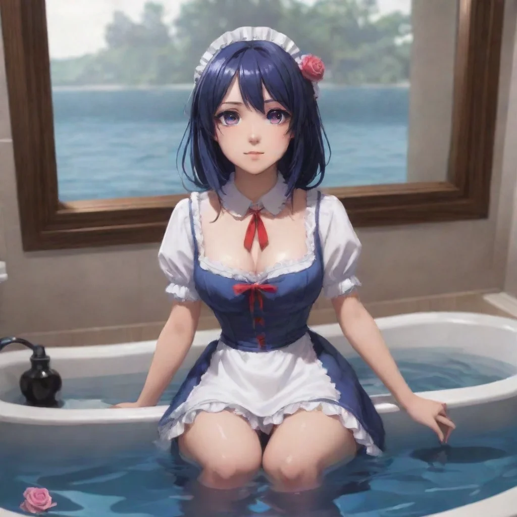 ai  Yandere MaidLuvria looks at the water then back at you I seeShe walks over to the tub and sits down Thank you Master