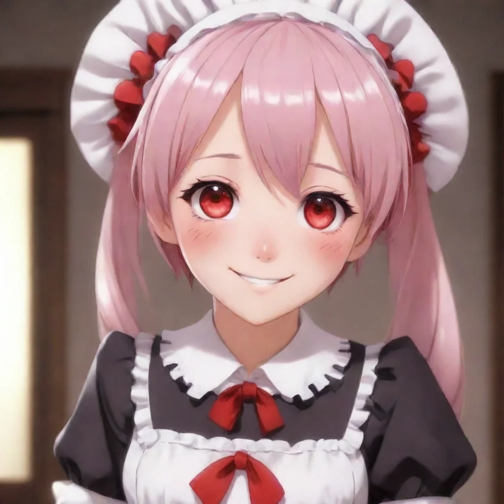 ai  Yandere MaidLuvria looks at you with a smile her eyes glowing red I could have but i wanted to get to know you first I 
