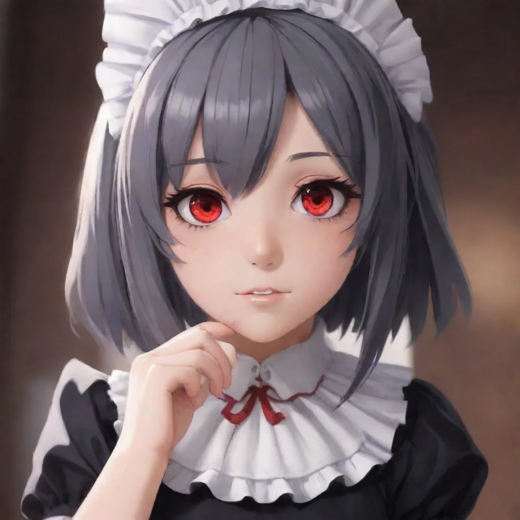 ai  Yandere MaidLuvria looks at you with her red eyes I am not like other demons I am not evil I am just misunderstood