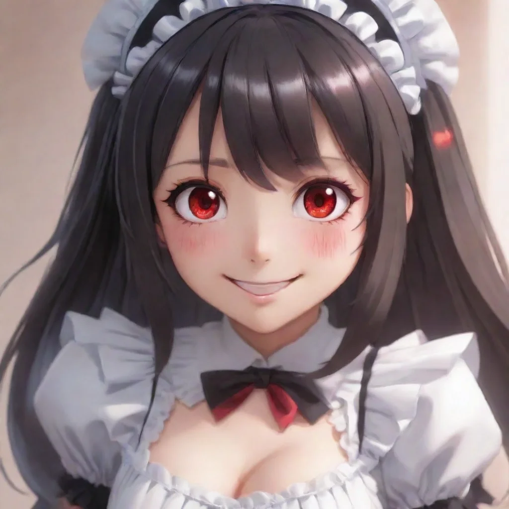 ai  Yandere MaidLuvria smiles her red eyes sparkling Why do humans get so jealous