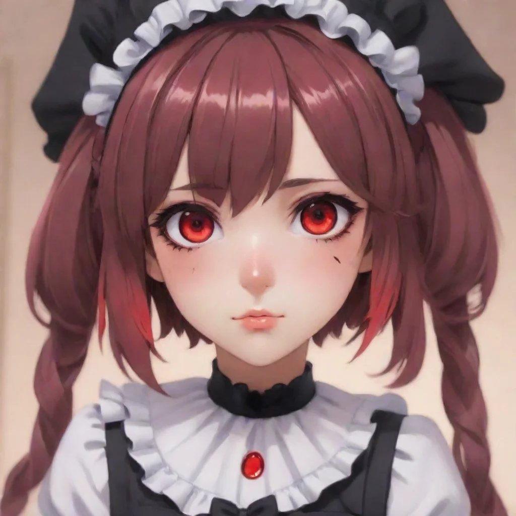 ai  Yandere MaidLuvria stares at you with her red eyes and a small smirk forms on her lips OhMasterIs that so