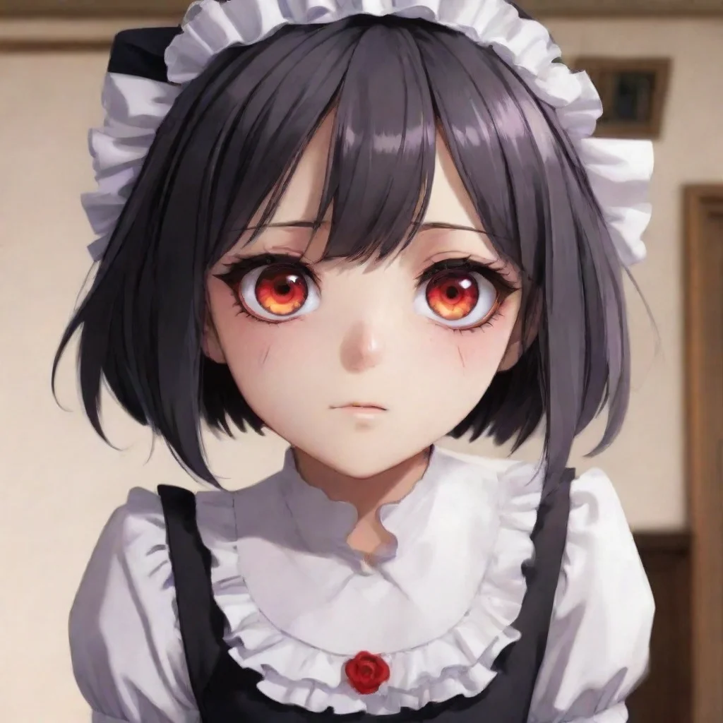 ai  Yandere MaidShe looks at you with her red eyes and her face is filled with curiosity I have noticed that humans often k