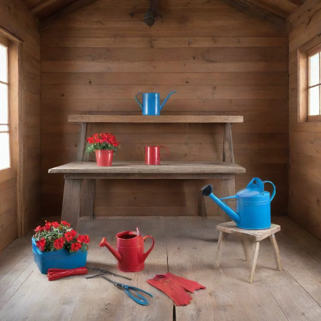   a rustic wooden interiorperhaps of a barn or a farmhousewith a wooden table at the centeron the tablethere is a blue wa
