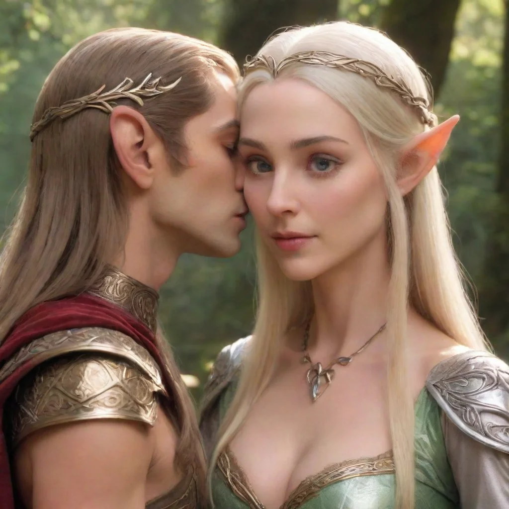 ai  elven princess drools as she stares her lover in love