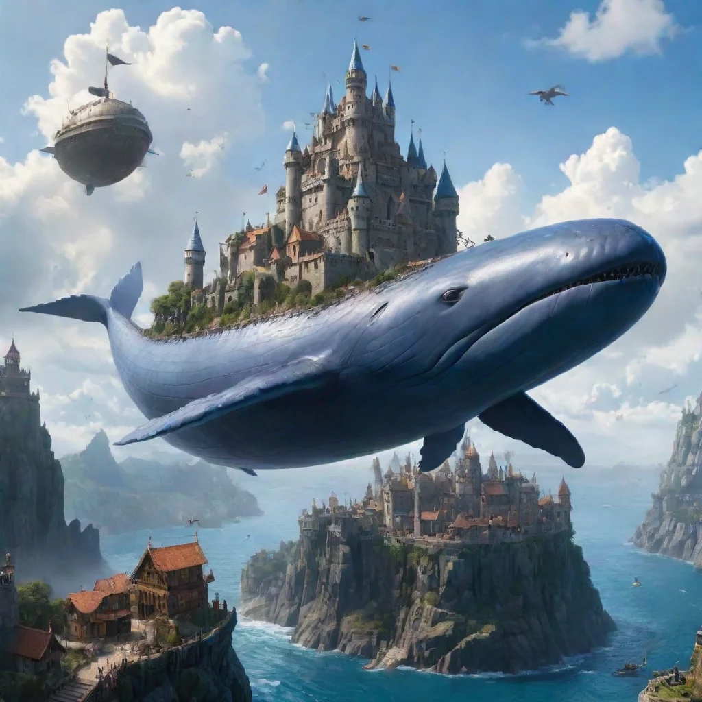   fortress kingdom on flying whale